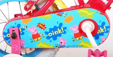 Peppa Pig Kinderfahrrad Mädchen - 12 Zoll - Pink - Zwei Handbremsen - 85% zusammengebaut, Handbremse, Luftbereifung, einstellbare Lenkerhöhe, Stahlfelgen