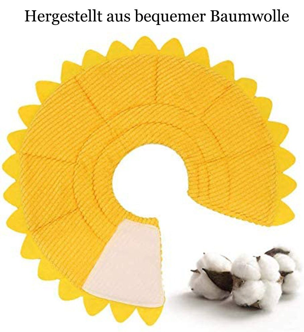 GelldG Hautpflege-Set Bequem Nackenschutz Gelb(stil3) für Haustier Weich Kissen Schutz Recovery