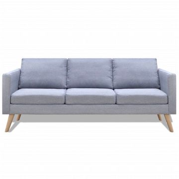 furnicato 3-Sitzer Sofa Stoff Hellgrau