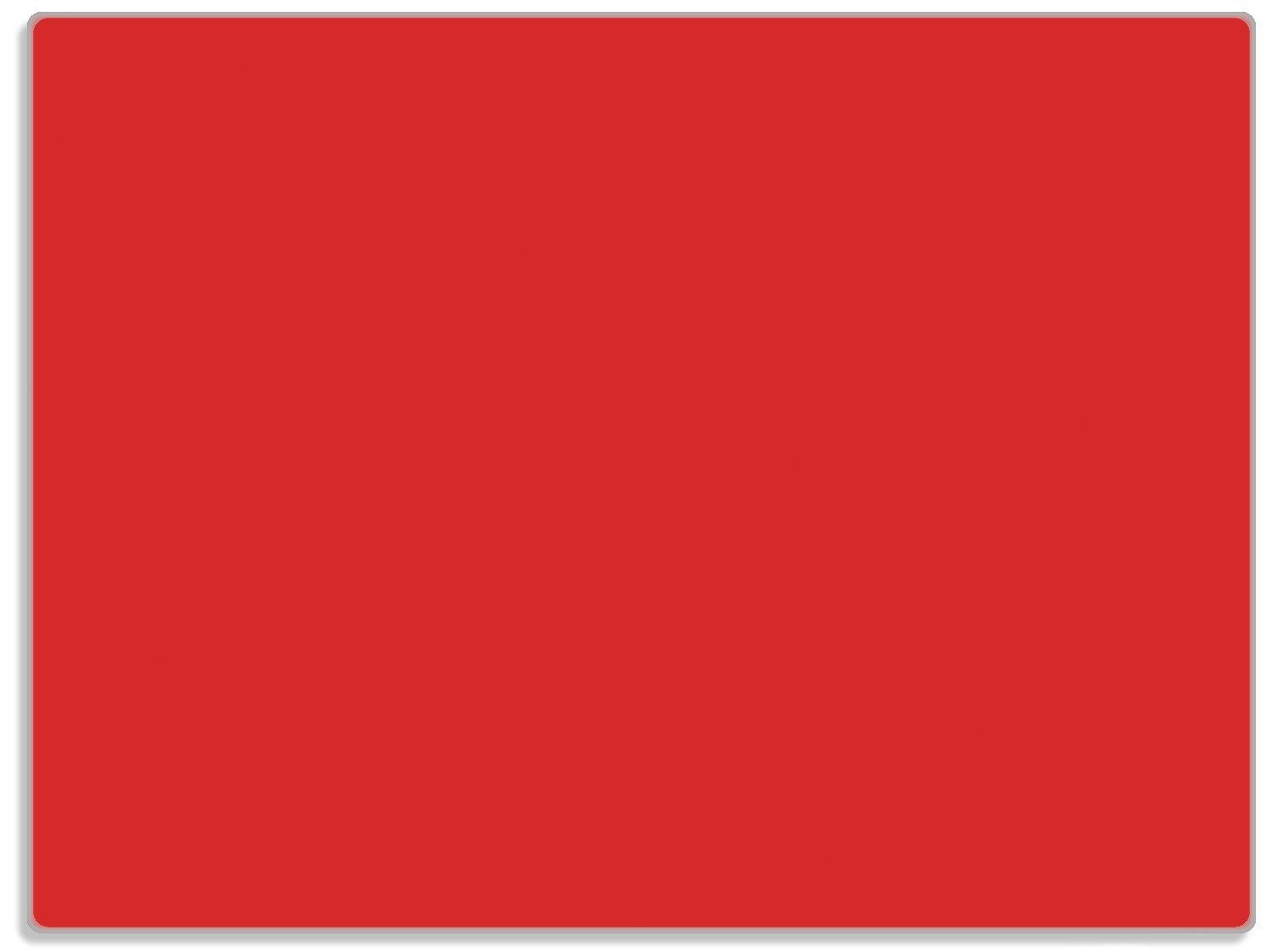 1-St), ESG-Sicherheitsglas, Wallario Gummifüße (inkl. Rot, Schneidebrett rutschfester 4mm, 30x40cm