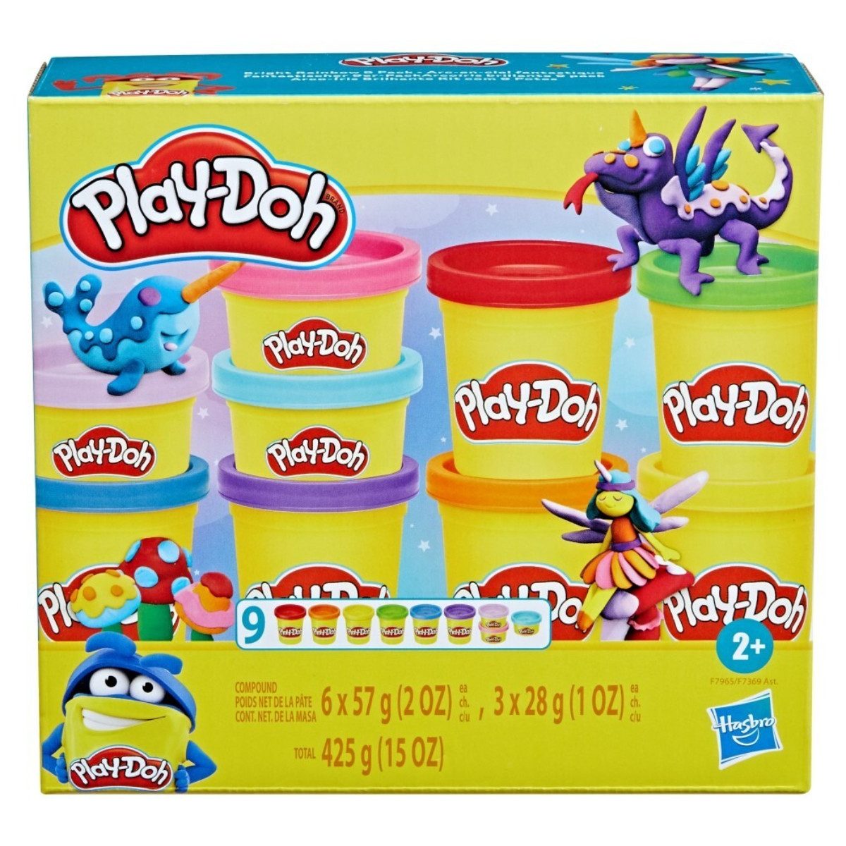 Play-Doh Knete Hasbro Play-Doh Knete Modelliermasse 6×57 g + 3×28 g Pack (9-tlg)