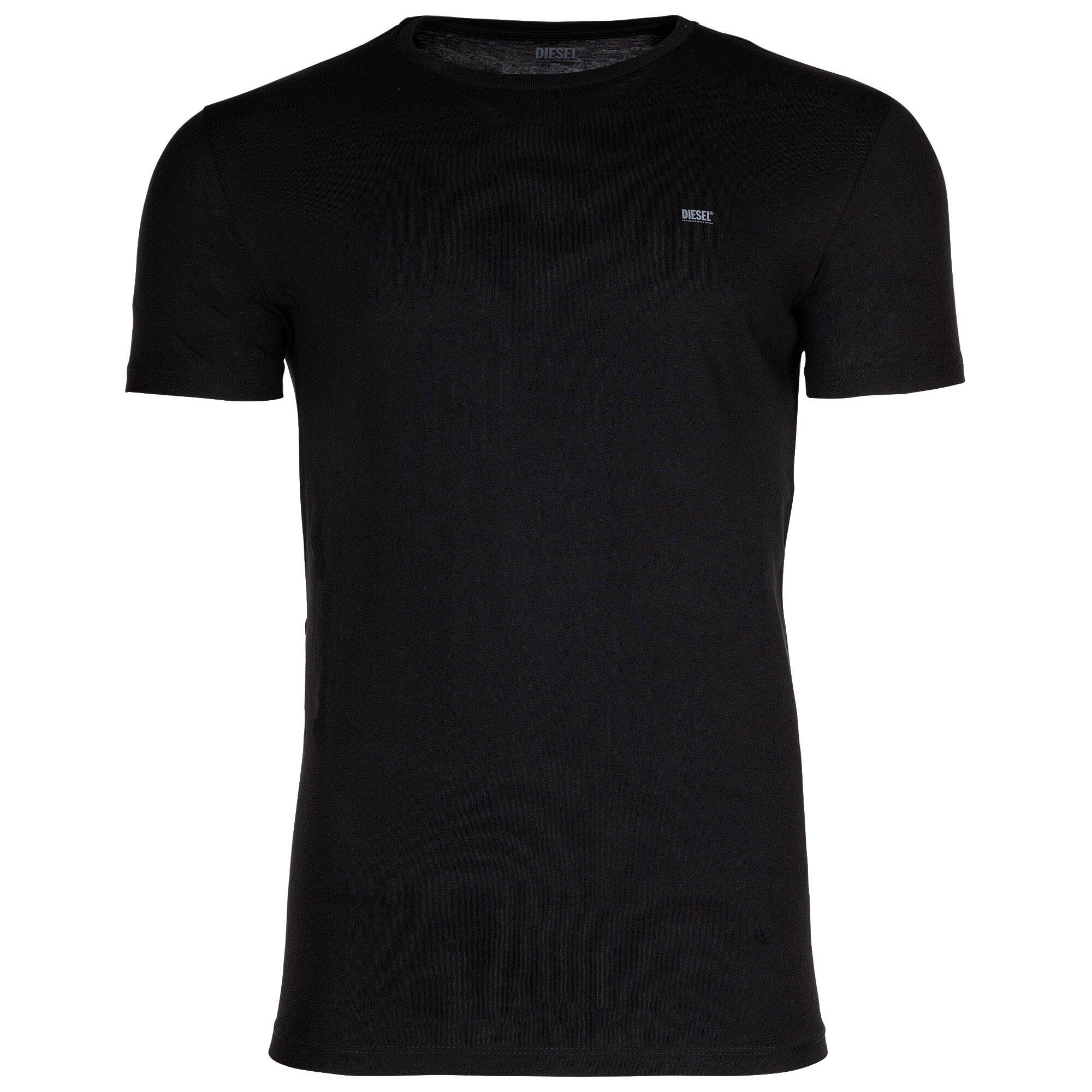 T-Shirt Schwarz Kurzarm T-Shirt T-DIEGOR-L6, Herren Diesel Rundhals, -