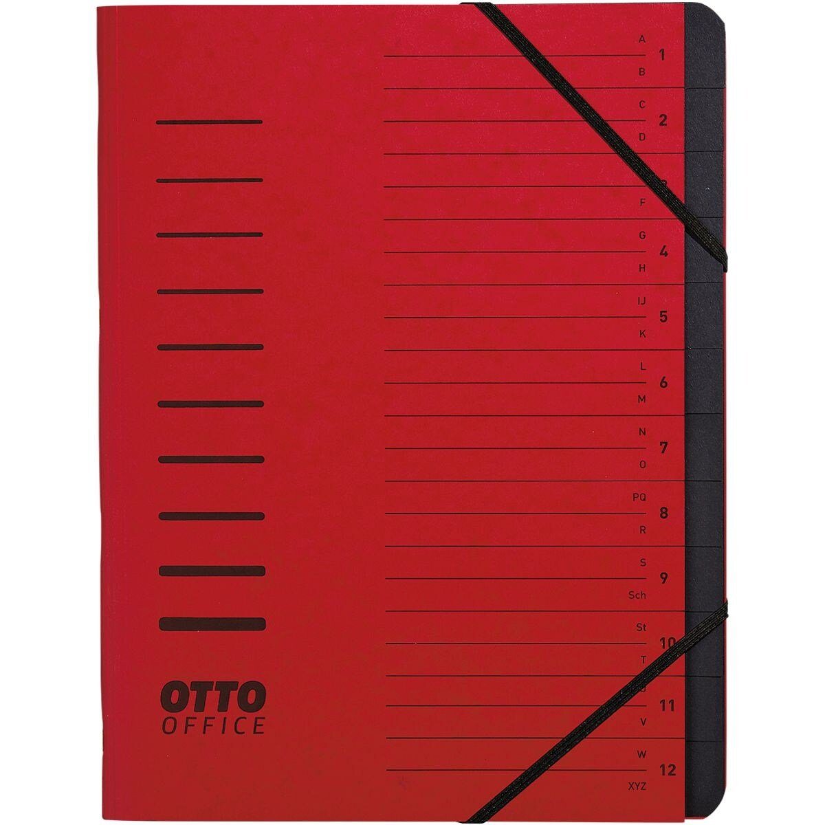 Otto Office Organisationsmappe Standard, Sammelmappe mit 12 Fächern, DIN A4