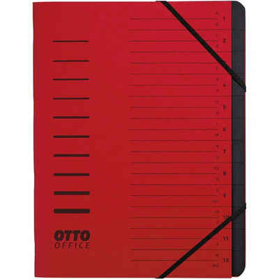 Otto Office Organisationsmappe Standard, Sammelmappe mit 12 Fächern, DIN A4