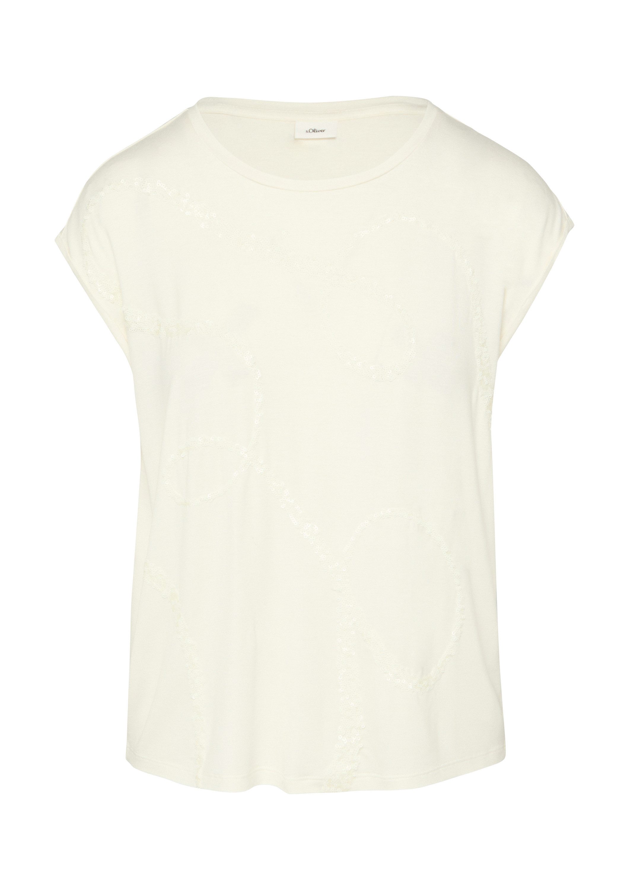 s.Oliver Kurzarmshirt T-Shirt Shirt aus Viskosemix günstig online kaufen
