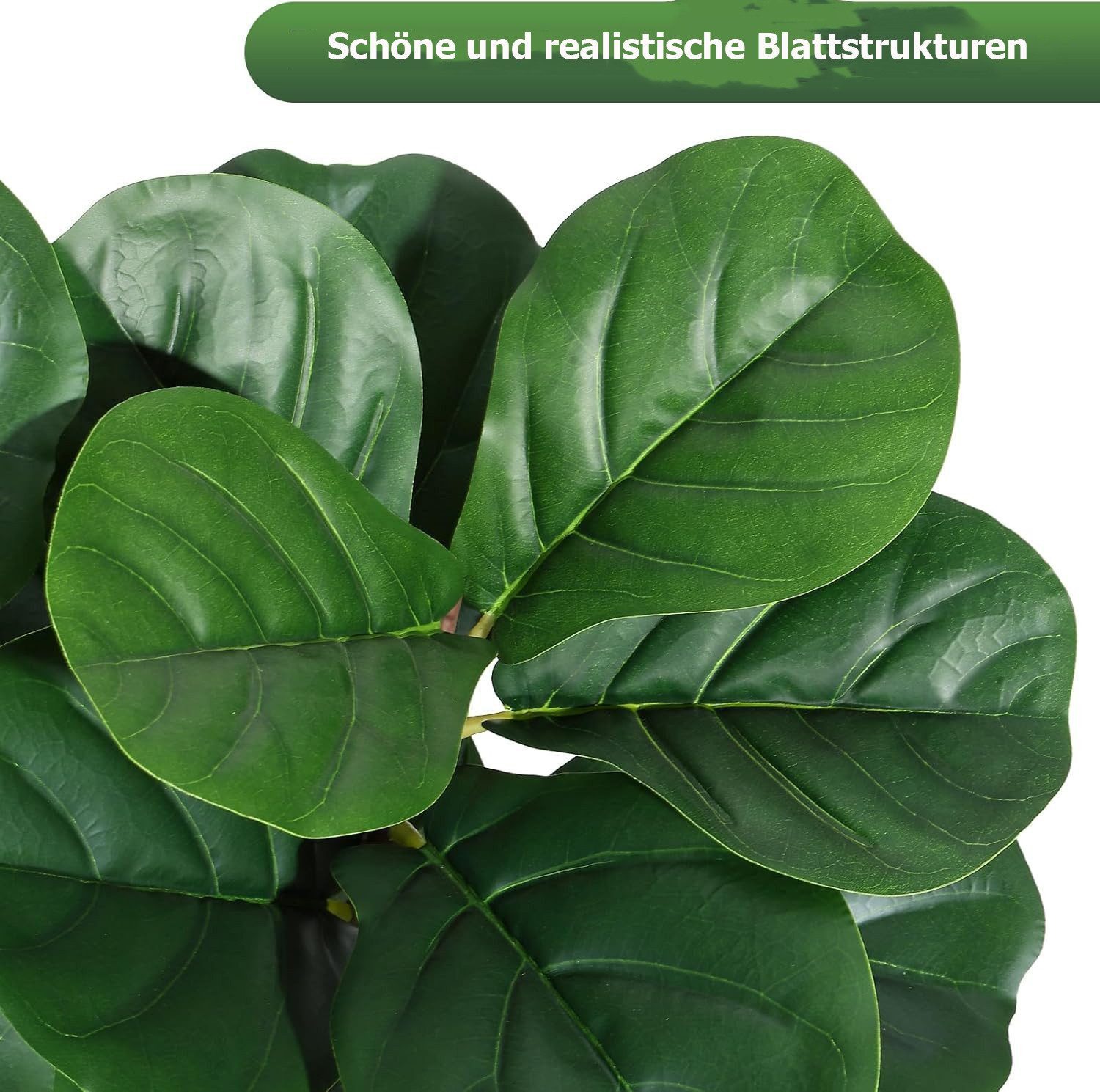 Kunstbaum Künstlicher Geigenblatt-Feigenbaum, Kunstpflanzen,künstlicher Baum, GarveeMore, Höhe 150 cm