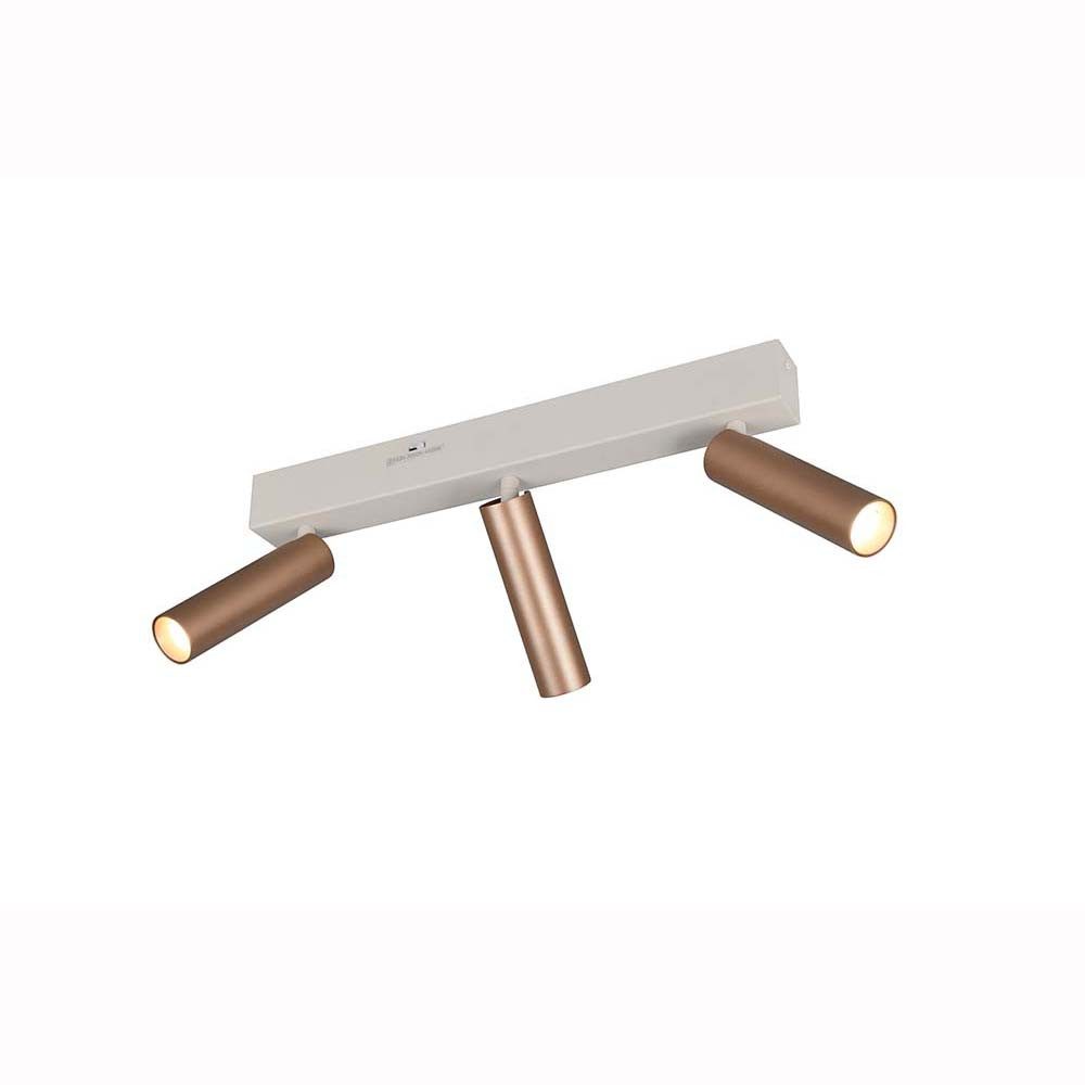 TRIO Leuchten LED Deckenleuchte, LED-Leuchtmittel fest verbaut, Kaltweiß, Warmweiß, Neutralweiß, Tageslichtweiß, Farbwechsel, Deckenleuchte Deckenlampe Wohnzimmerlampe Metall coffee LED SMD Switch