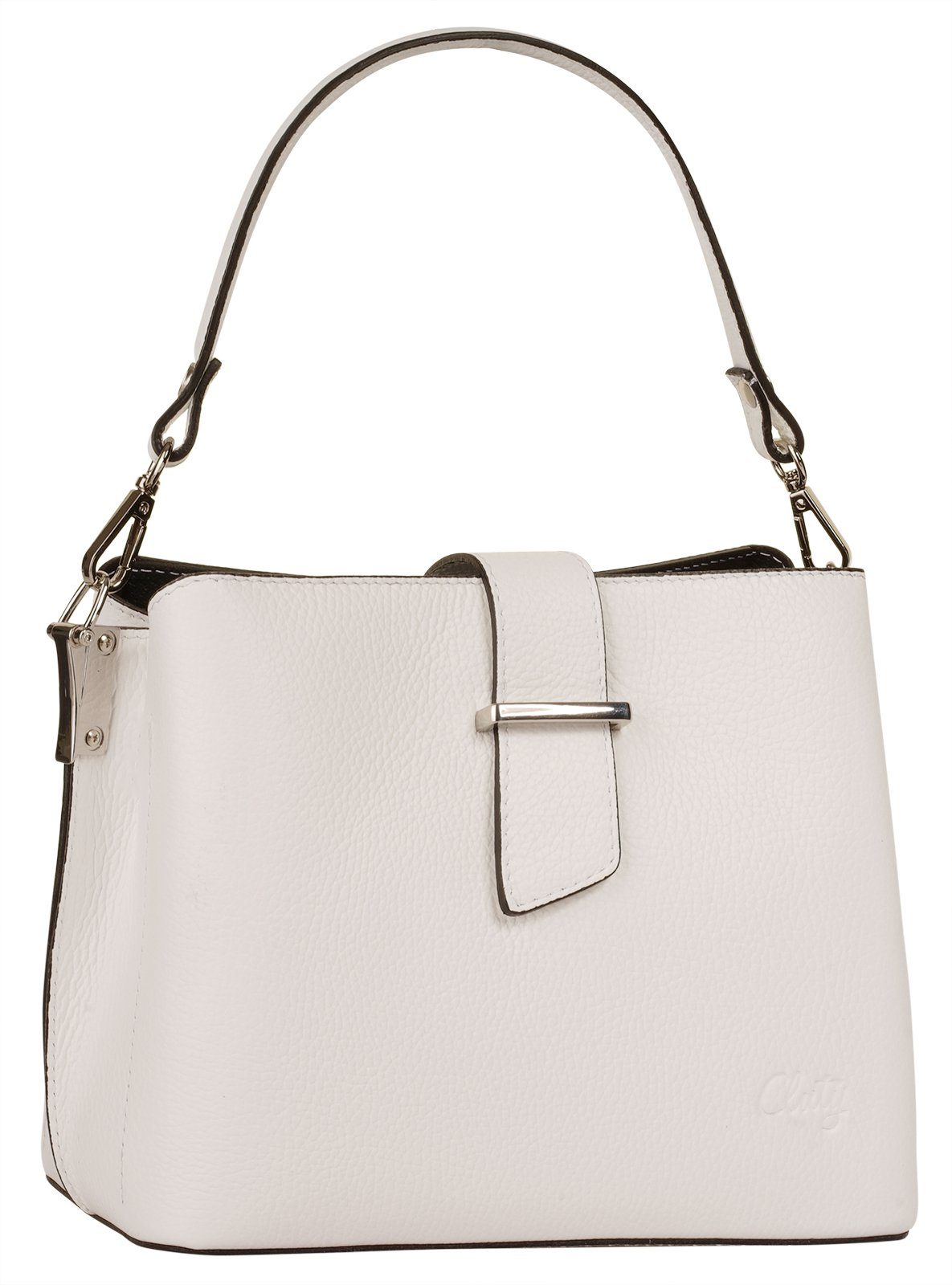 Cluty Henkeltasche, echt Leder, Made in Italy