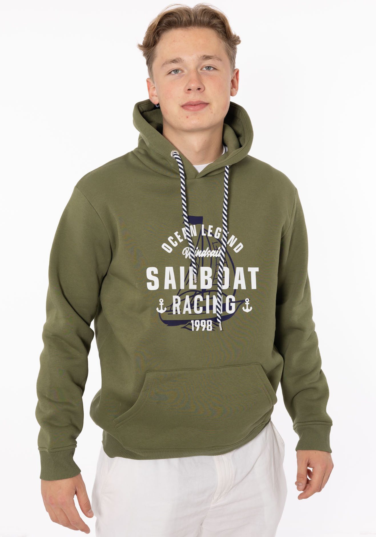 Zwillingsherz Hoodie "Sailboat Racing" mit Fronttaschen günstig online kaufen