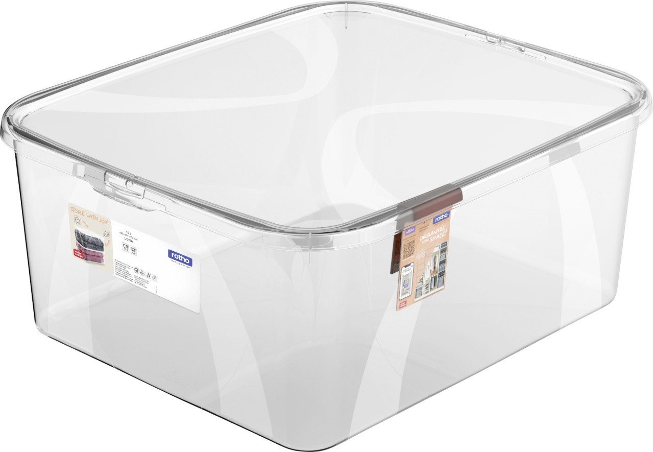ROTHO Aufbewahrungsbox Rotho Aufbewahrungsbox Lona mit Deckel 41,3 x 34,8
