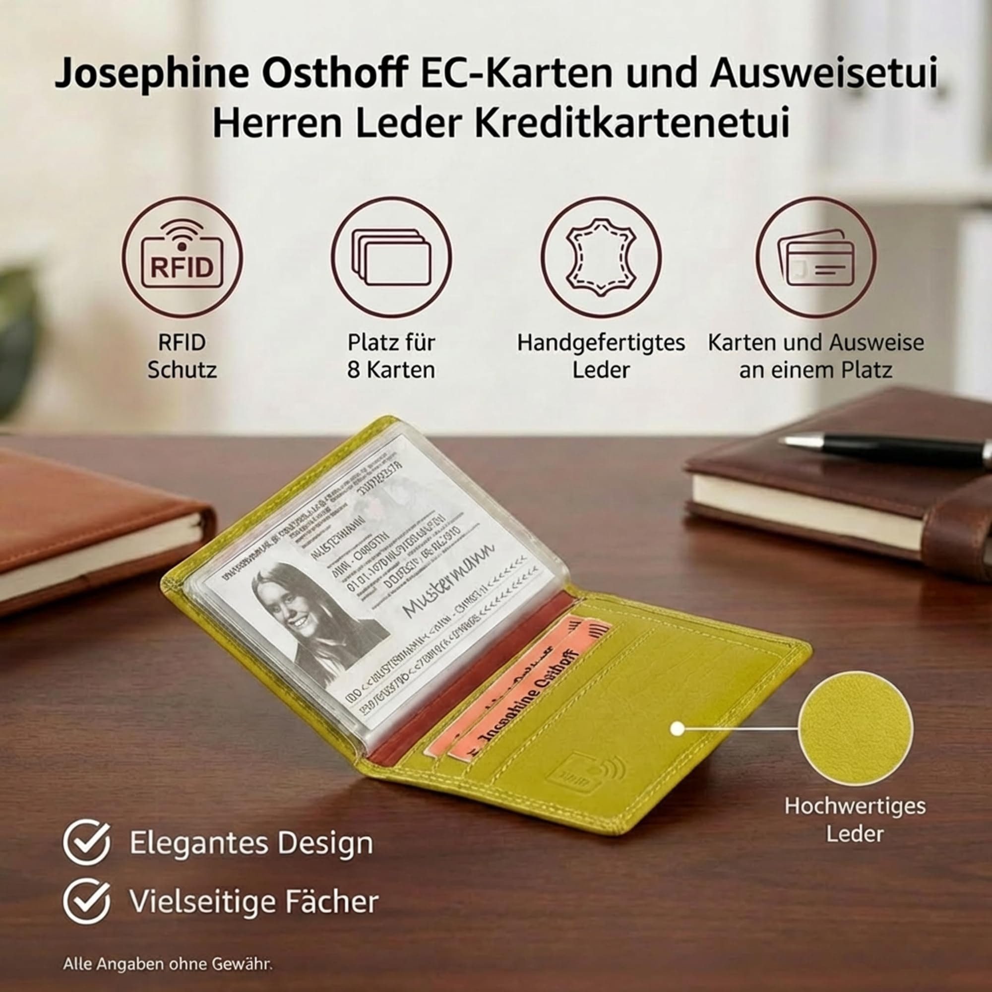 Josephine Osthoff Kartenetui EC-Karten und Ausweisetui limone