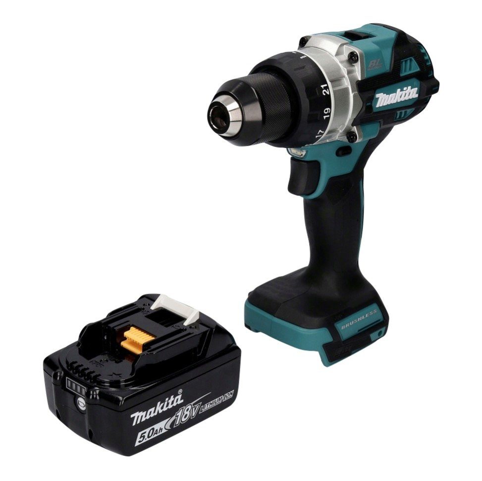 Thumbnail - Makita Säulenbohrmaschine DDF 486 T1 Akku Bohrschrauber 18 V 130 Nm Brushless + 1x Akku 5,0 Ah