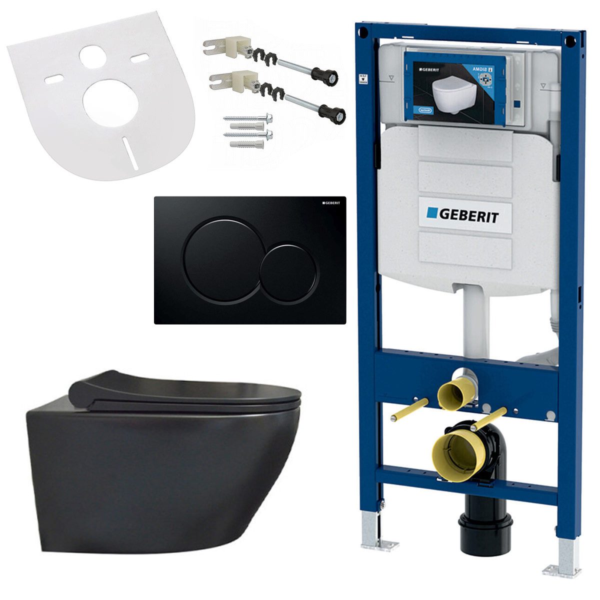 GEBERIT Tiefspül-WC GEBERIT-AL6613-SET, Spülrandloses Hänge-WC mit Softclos günstig online kaufen