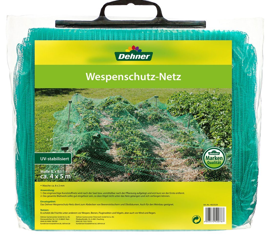 Pflanzenschutzdach Wespenschutz-Netz, ca. 5 x 4 m, Kunststoff, grün