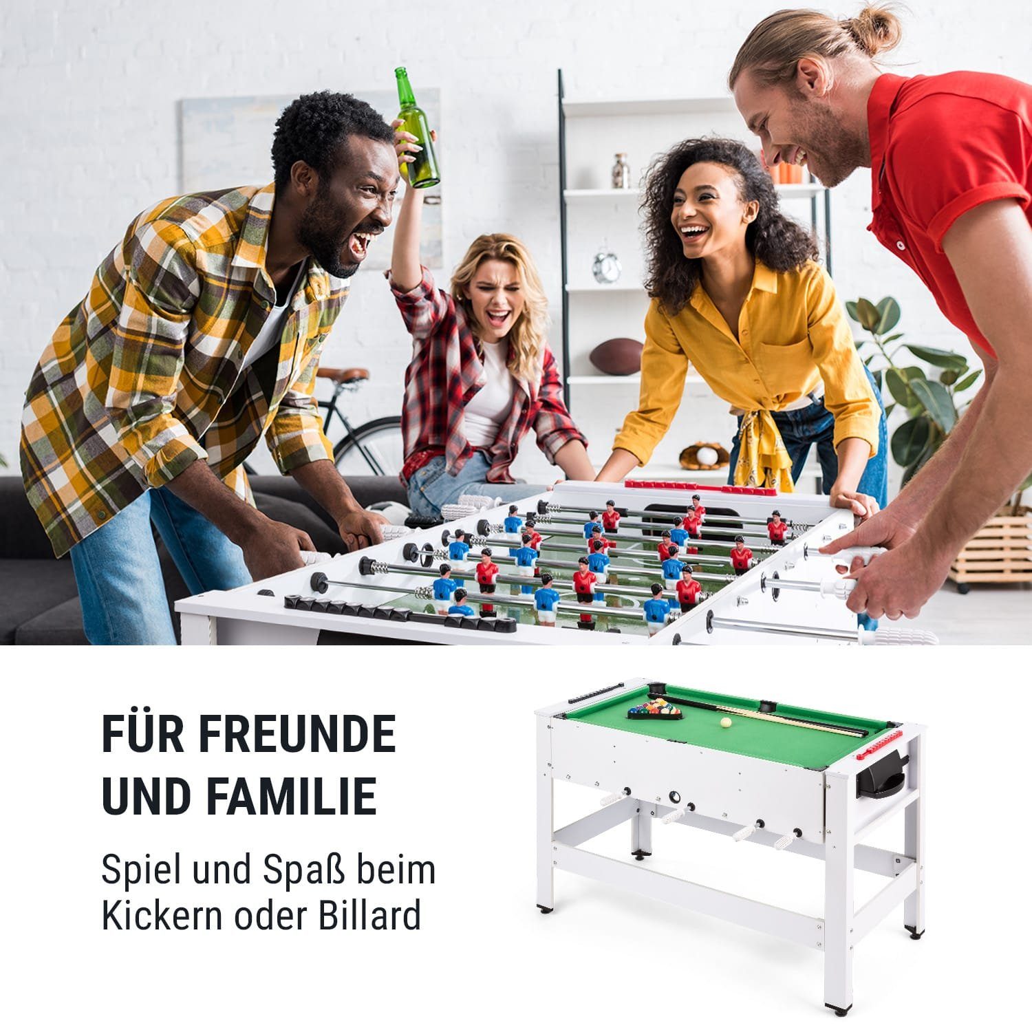 KLARFIT Spieltisch Spin 2-in-1 Spieletisch, (25-tlg) günstig online kaufen