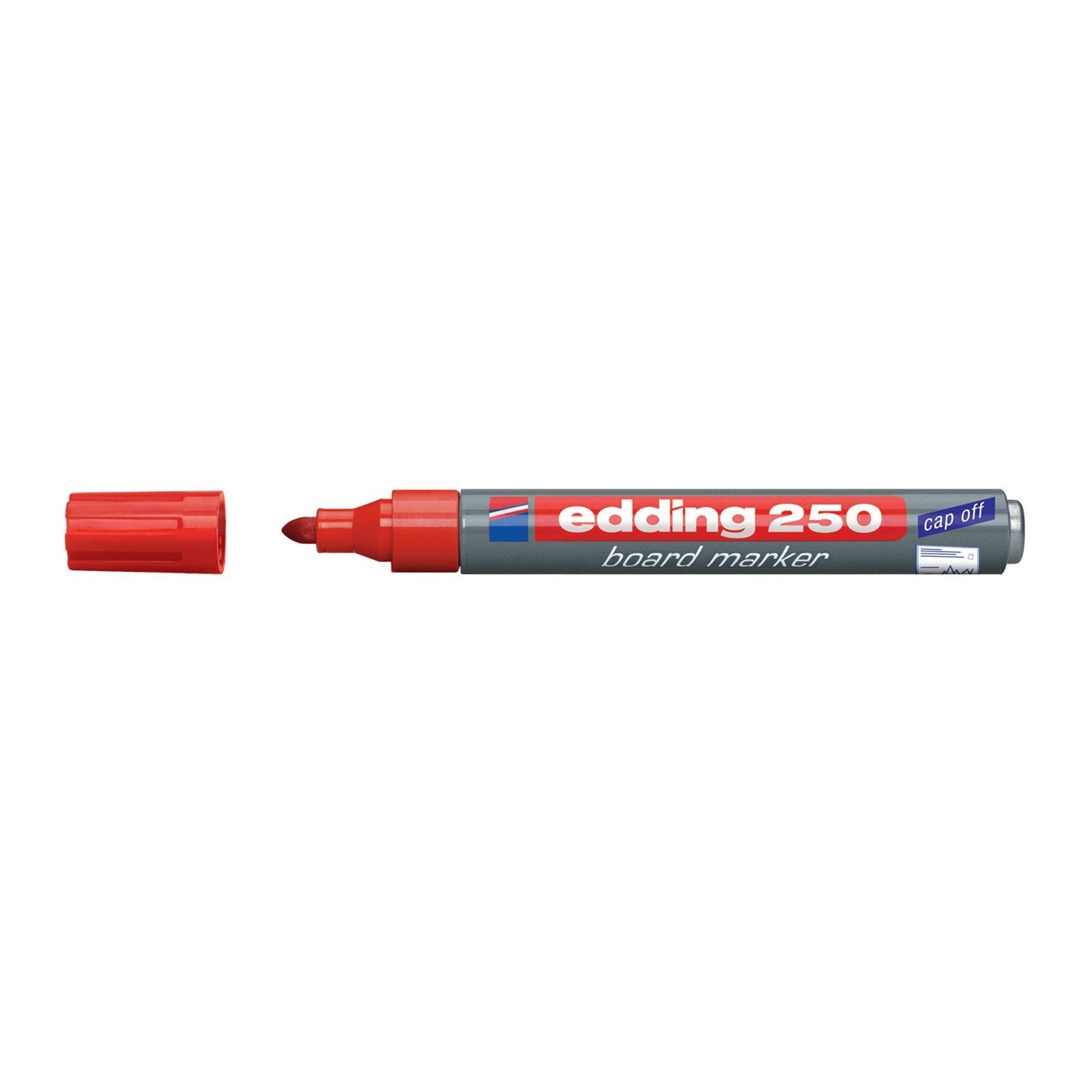 edding 250, Marker (Stück, mm abwischbarer Whiteboardmarker Rot 1,5-3 edding Rundspitze 1-tlg), Marker