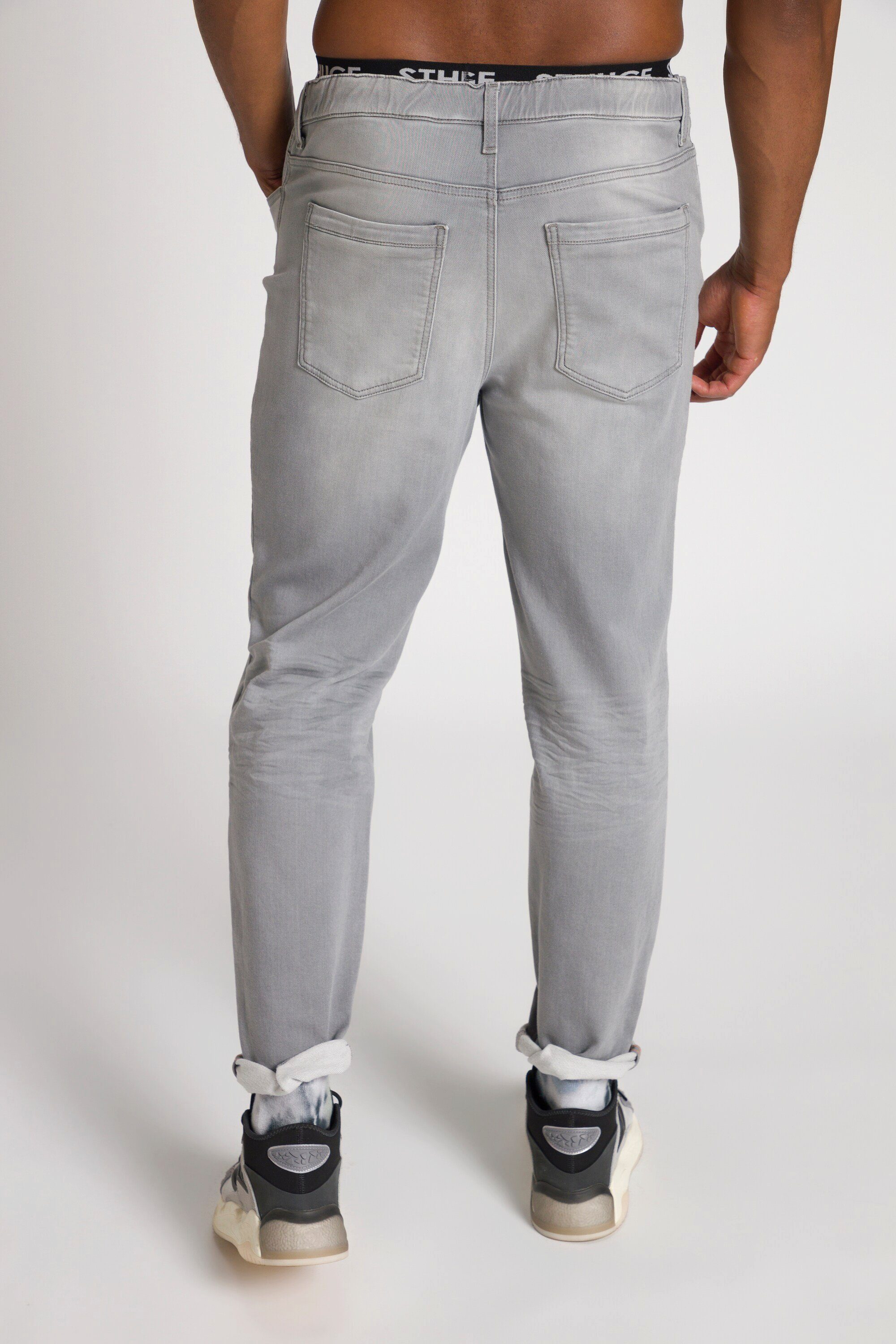 STHUGE 5-Pocket-Jeans STHUGE Used Schlupfjeans Look Modern Fit Straight