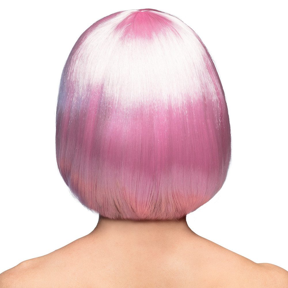 Boland Kostüm-Perücke Perücke Cabaret hellrosa – Kurzhaar Bob mit Pony für Damen, Fasching