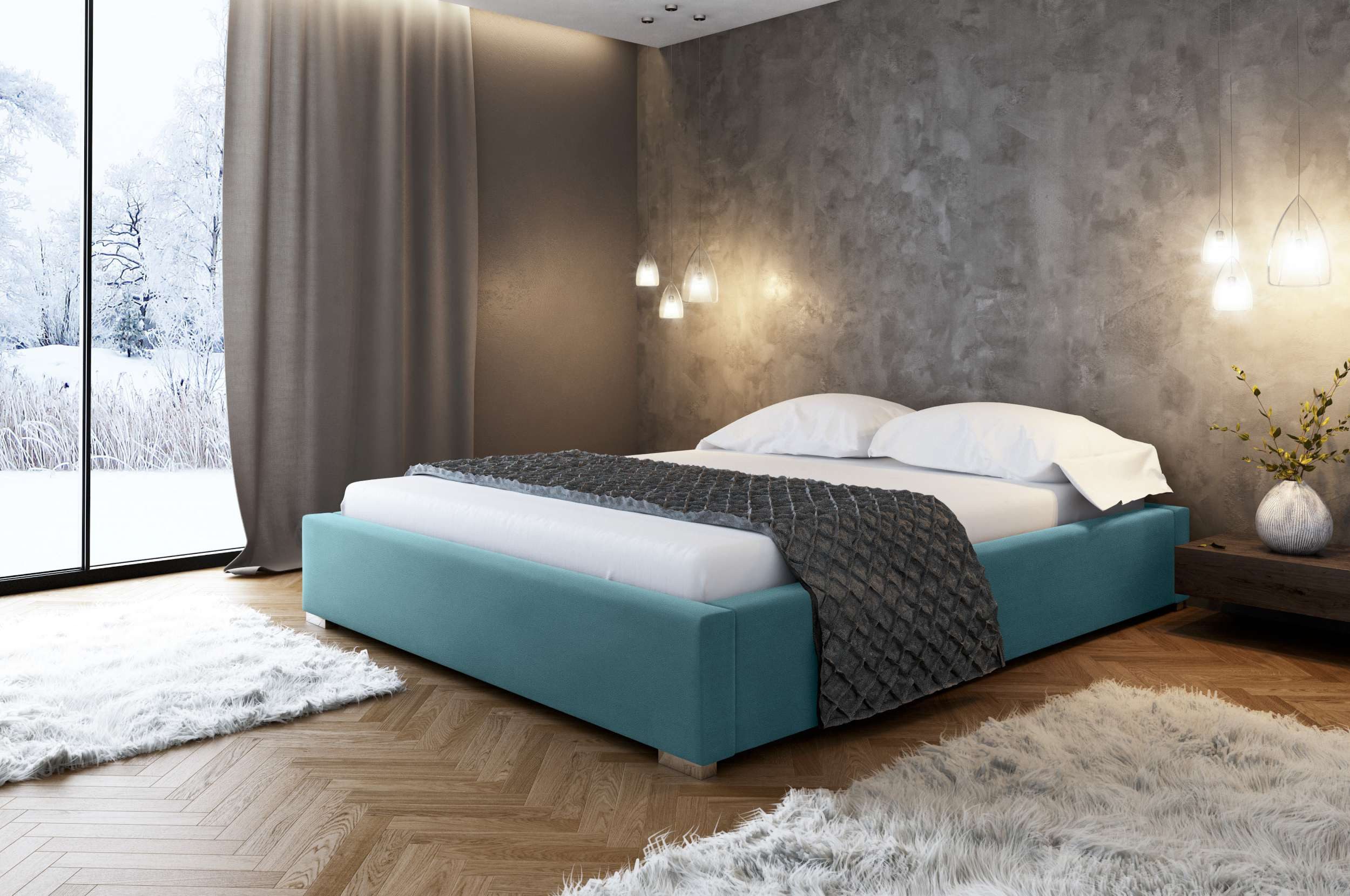 99rooms Polsterbett Leo (Schlafzimmerbett, Bett), 120/140/160/180/200 x 200 cm, mit Bettkasten, mit Lattenrost