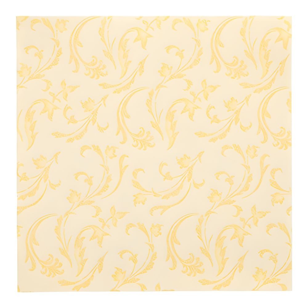 PAPSTAR Papierserviette 50 x Servietten ROYAL Collection 1/4-Falz 40 cm x 40 cm gelb Damascato