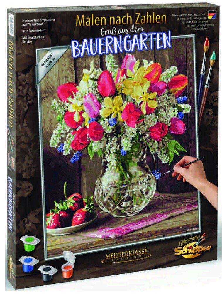 Schipper Раскрась по номерам Master Premium 40x50cm Ein Gruß aus dem Bauerngarten 609130790
