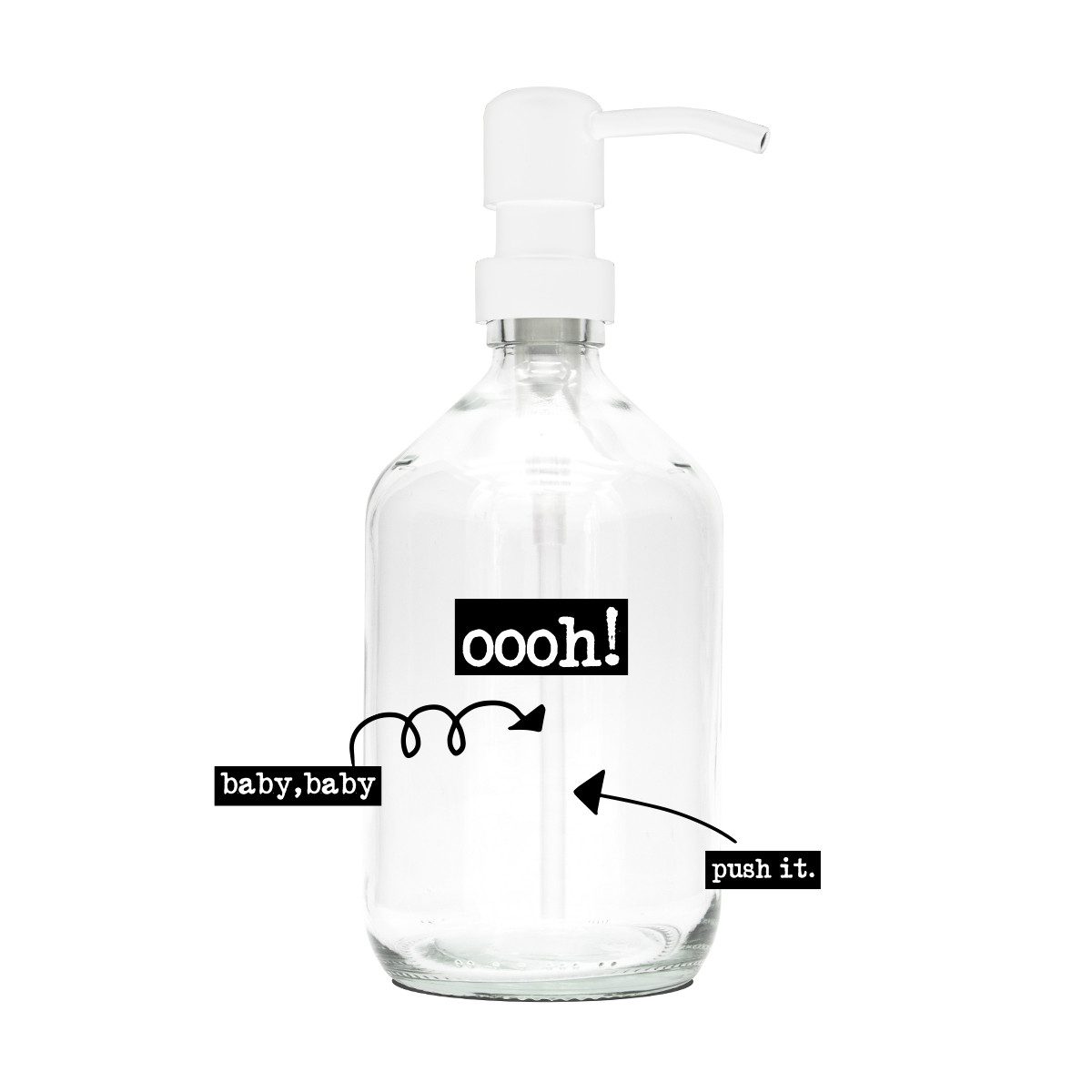 a good smile Seifenspender DIY Glas klar weiß 500ml