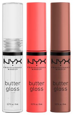 NYX Lipgloss Professional Makeup Geschenk-Set Butter Gloss Trio