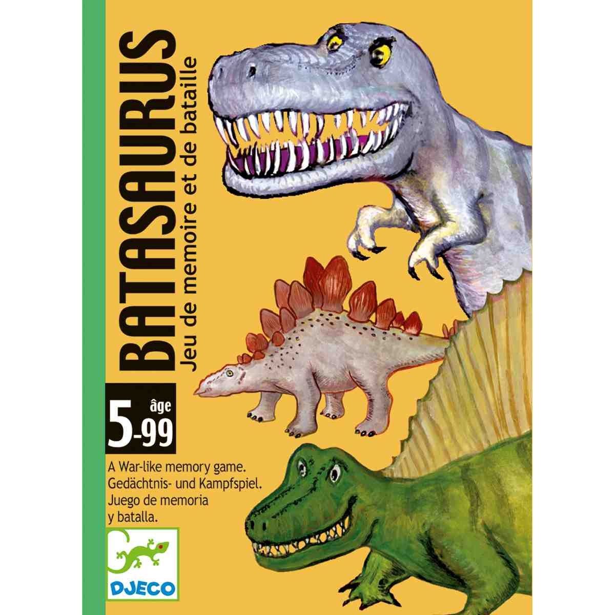 DJECO Spiel Batasaurus Dino-Kartenspiel mit Zahlen für Kinder, Kartenspiele: Batasaurus, Gedächtnis- und Stichkartenspiel