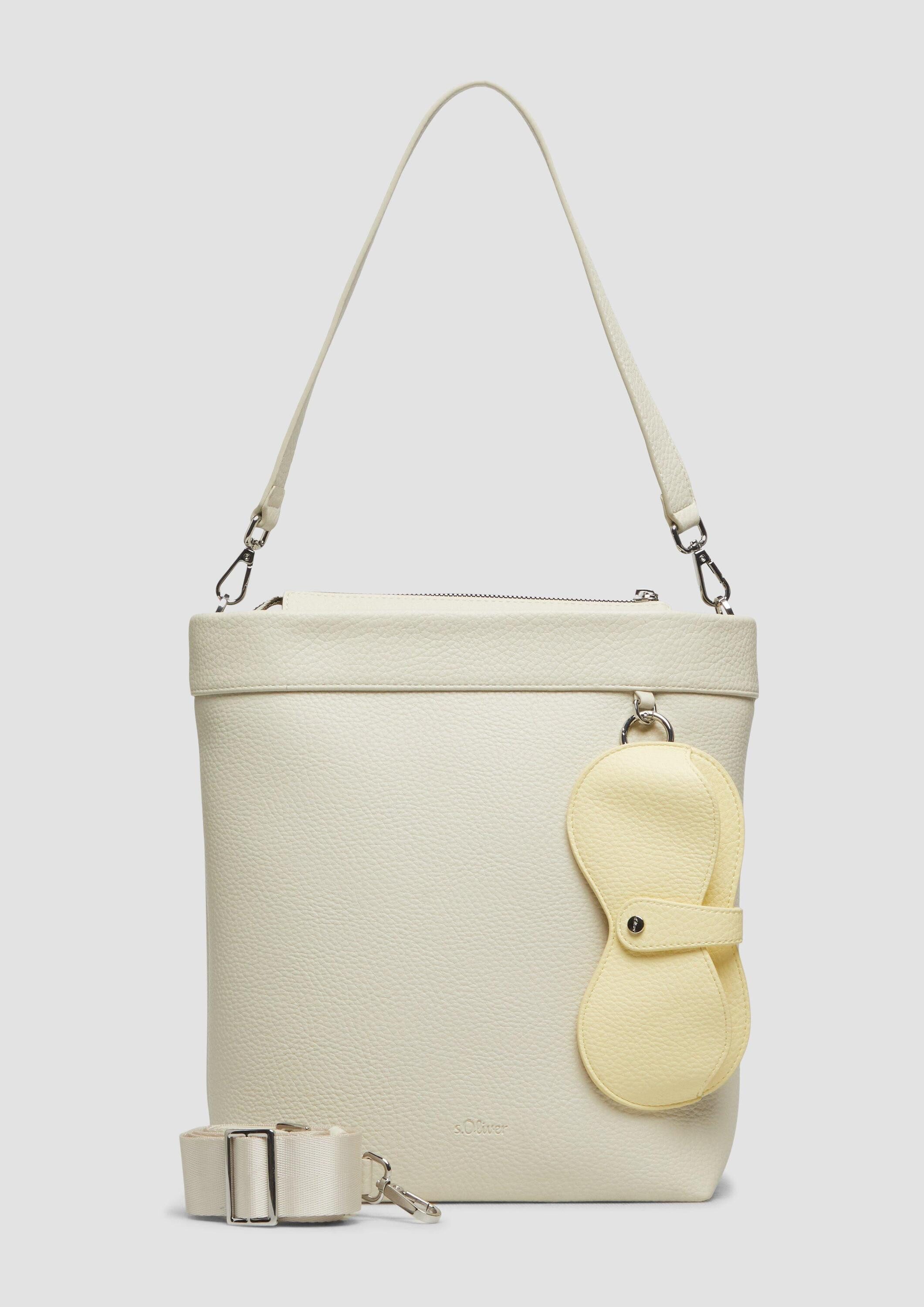 s.Oliver Schultertasche Tasche, Hobo-Bag in Leder-Optik mit abnehmbarem Schultergurt