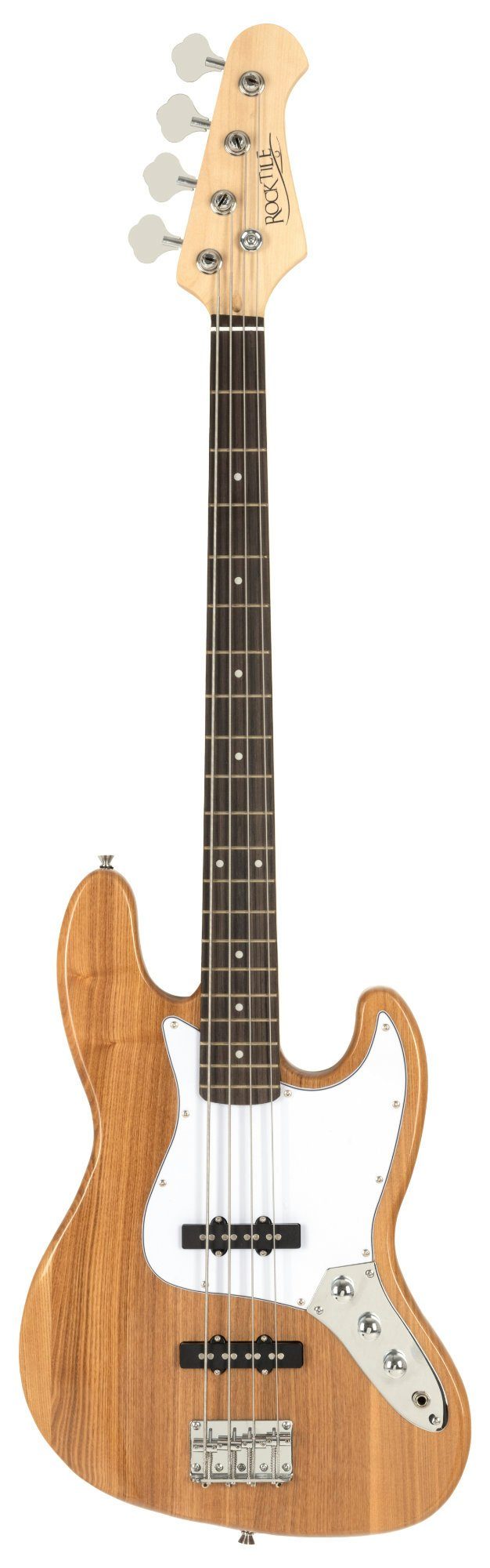 Rocktile E-Bass Pro JB-30BK 70's Deluxe Elektrobass, Jazz-Style, Bassgitarre - 2 Single-Coil Tonabnehmer