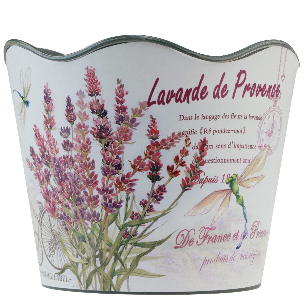 Florists Products Blumentopf Übertopf aus Kunststoff mit floraler Dekoration für