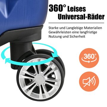 MODFU Hartschalen-Trolley Hartschalenkoffer Handgepäck-Trolley, 4 Rollen, 360° leises Universal- Räder