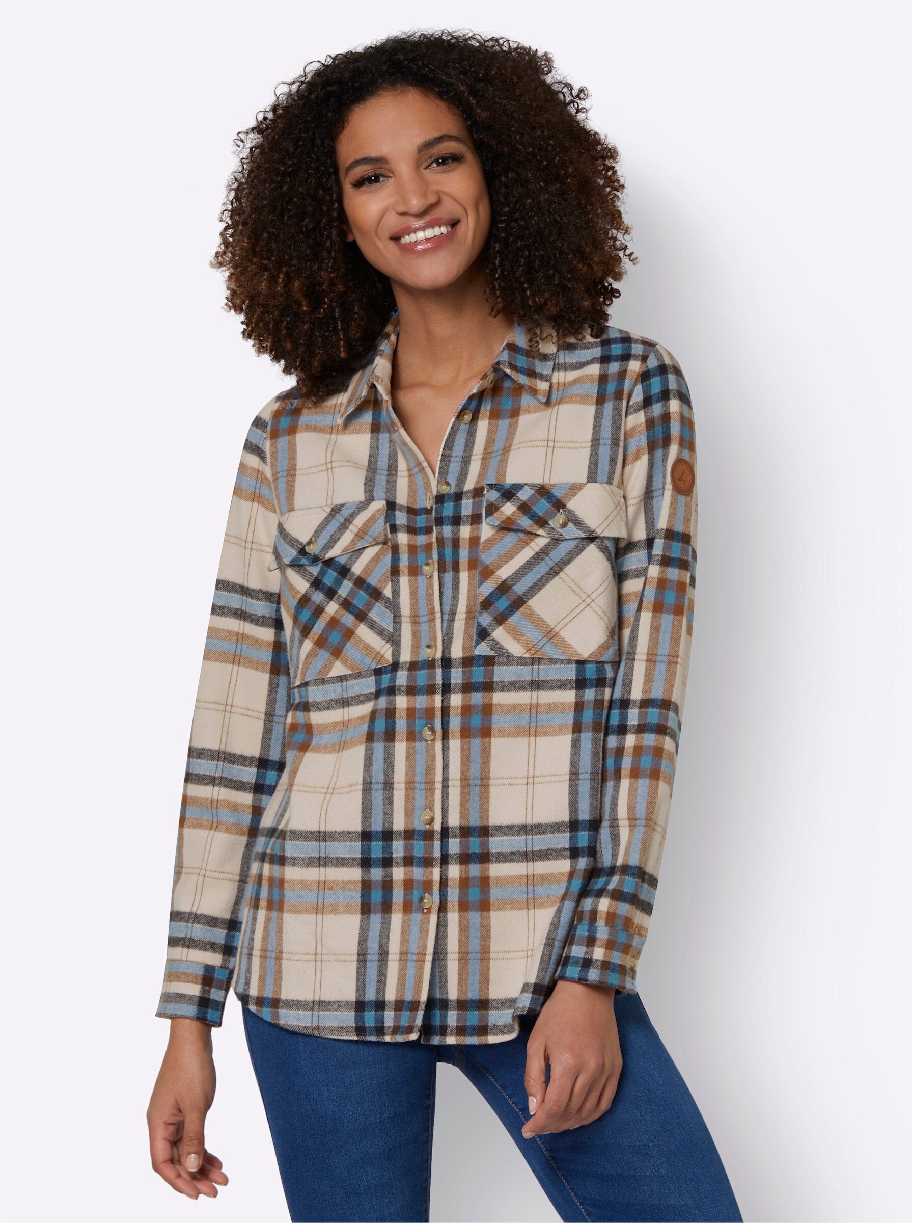 Witt Klassische Bluse Flanellbluse .