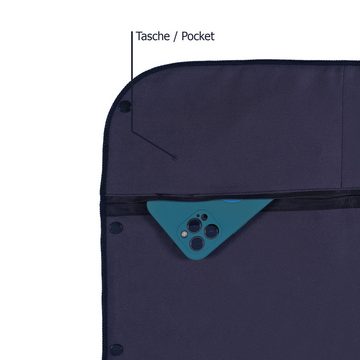 Brielle Sporthandtuch Brielle Fitnesshandtuch rutschfest - Magnet und Reißverschlusstaschen, (1-St), Handtuch aus Mikrofaser, kompakt und schnell trocknend