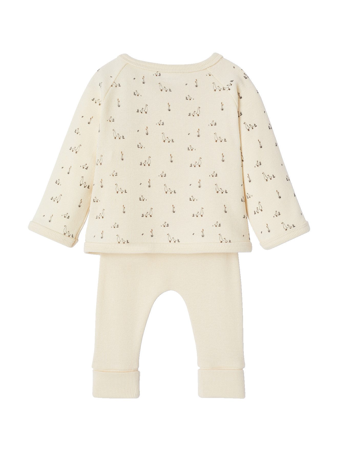 vertbaudet Strampler 1014618001 Set, 4-teilig, Gänse-Print