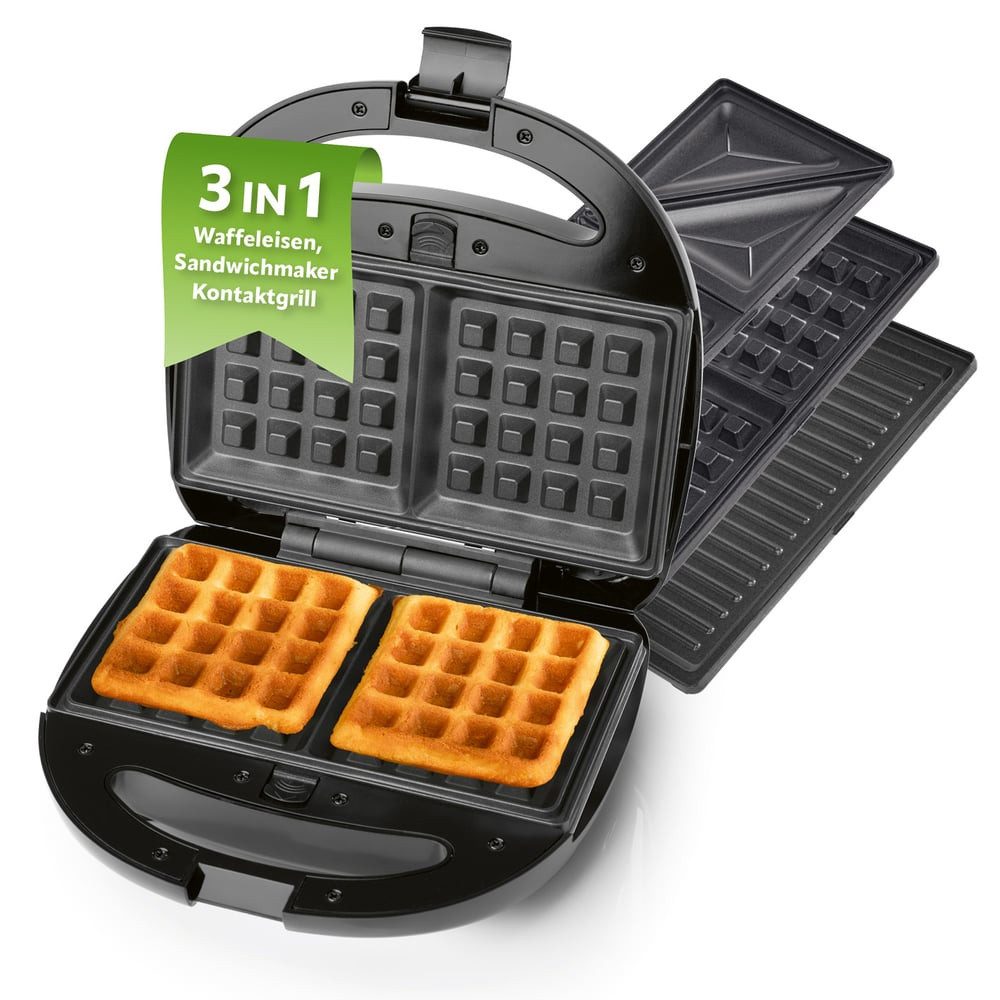 GOURMETmaxx Tischgrill Vario, 800 W, leckere Snacks 3-5 min. zubereiten leicht zu reinigen Anthihaftplatten