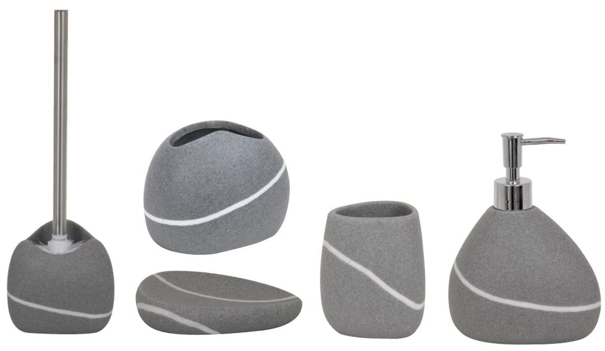 MSV Badaccessoires-Sets ZEN, Zubehör-Set aus hochwertigem Polyresin, Naturs günstig online kaufen