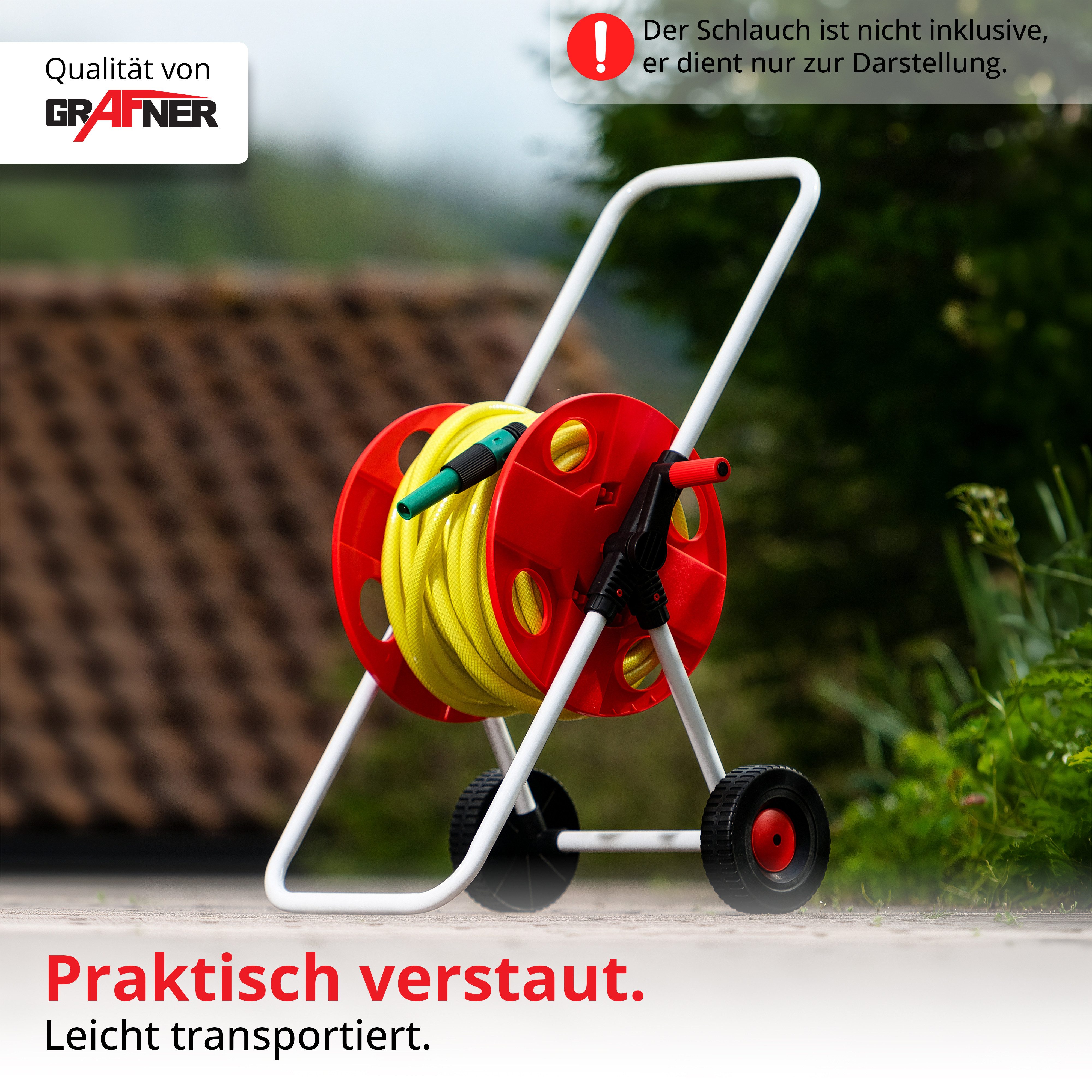 Grafner Schlauchwagen Schlauchwagen Schlauchtrommel SW10916 45 m, Maße: 45 x 39 x 73 cm