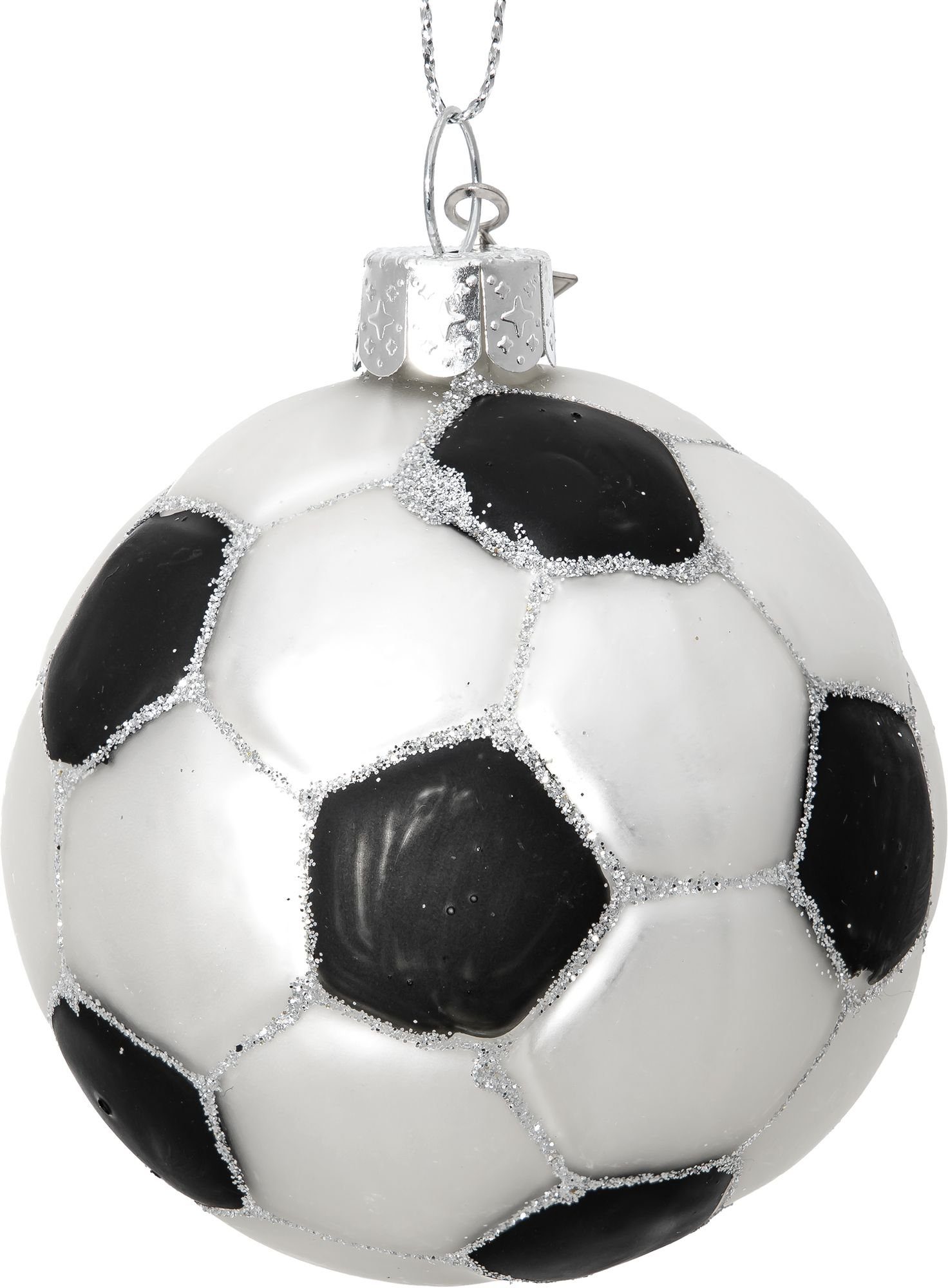 SIKORA Weihnachtsbaumkugel Fußball besondere Weihnachtskugel Glas Anhänger günstig online kaufen