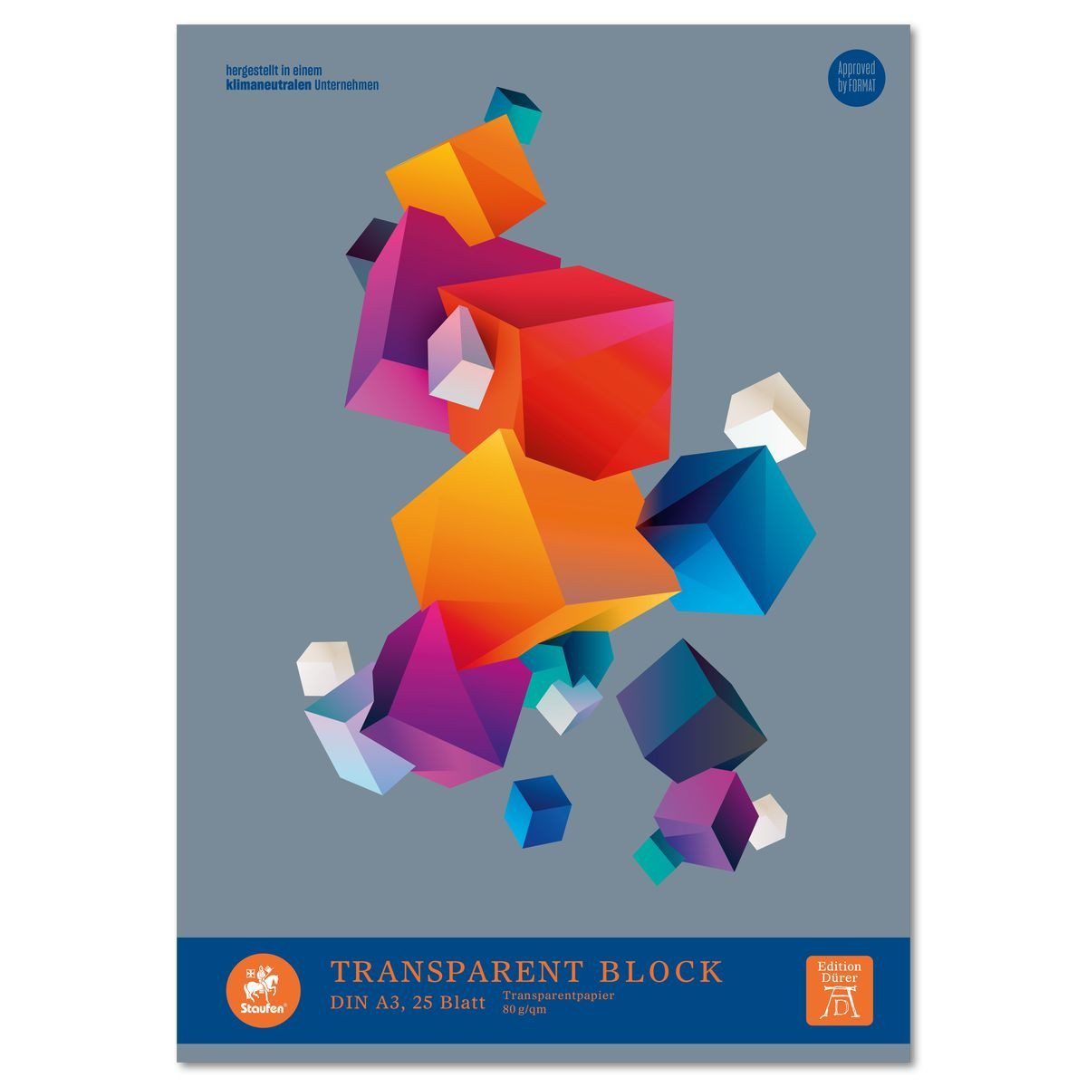 Staufen Transparentpapier Staufen Transparentpapierblock 25 Bogen 80g/m² DIN A3