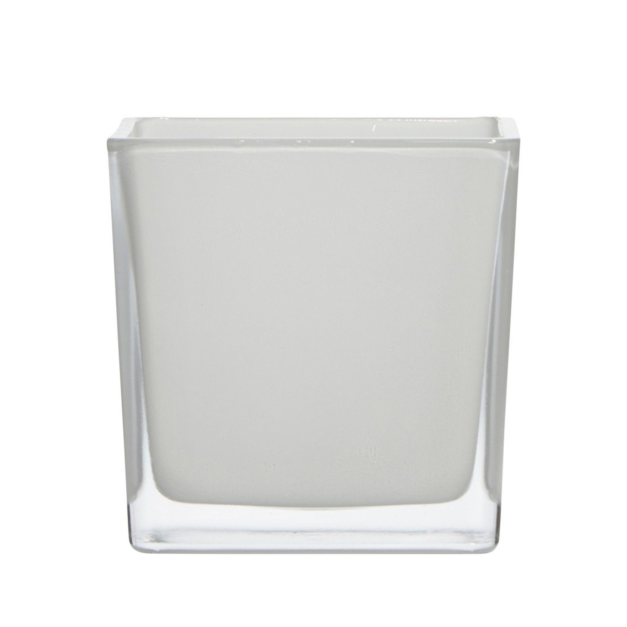 Dekovase Cubic klar 6cm Glasvase markenlose x 6 Quadratisch Weiß x6