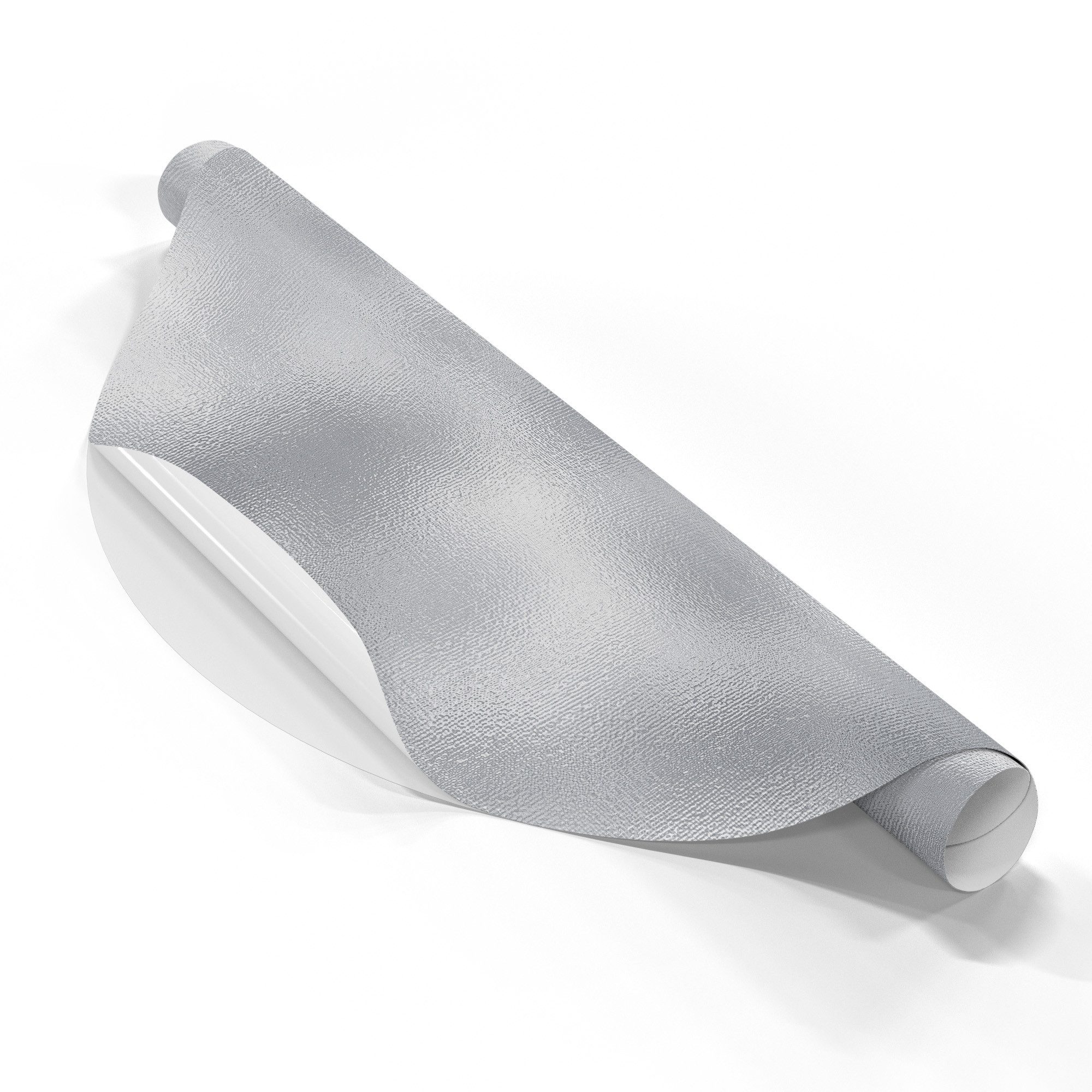 DEQORI Fototapete 'Satiniertes Aluminium', Rund, matte Leinwandstruktur, bedruckt, (1 St), selbstklebend Wandtattoo Motiv Wandtapete Wand Sticker Bild Tapete