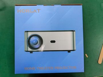HORLAT Autofokus/Trapezkorrektur Full HD 1080P WiFi Portabler Projektor (18000 lm, 1920*1280 px, kompatibel mit Fire Stick,Laptop (elfenbeinfarben)