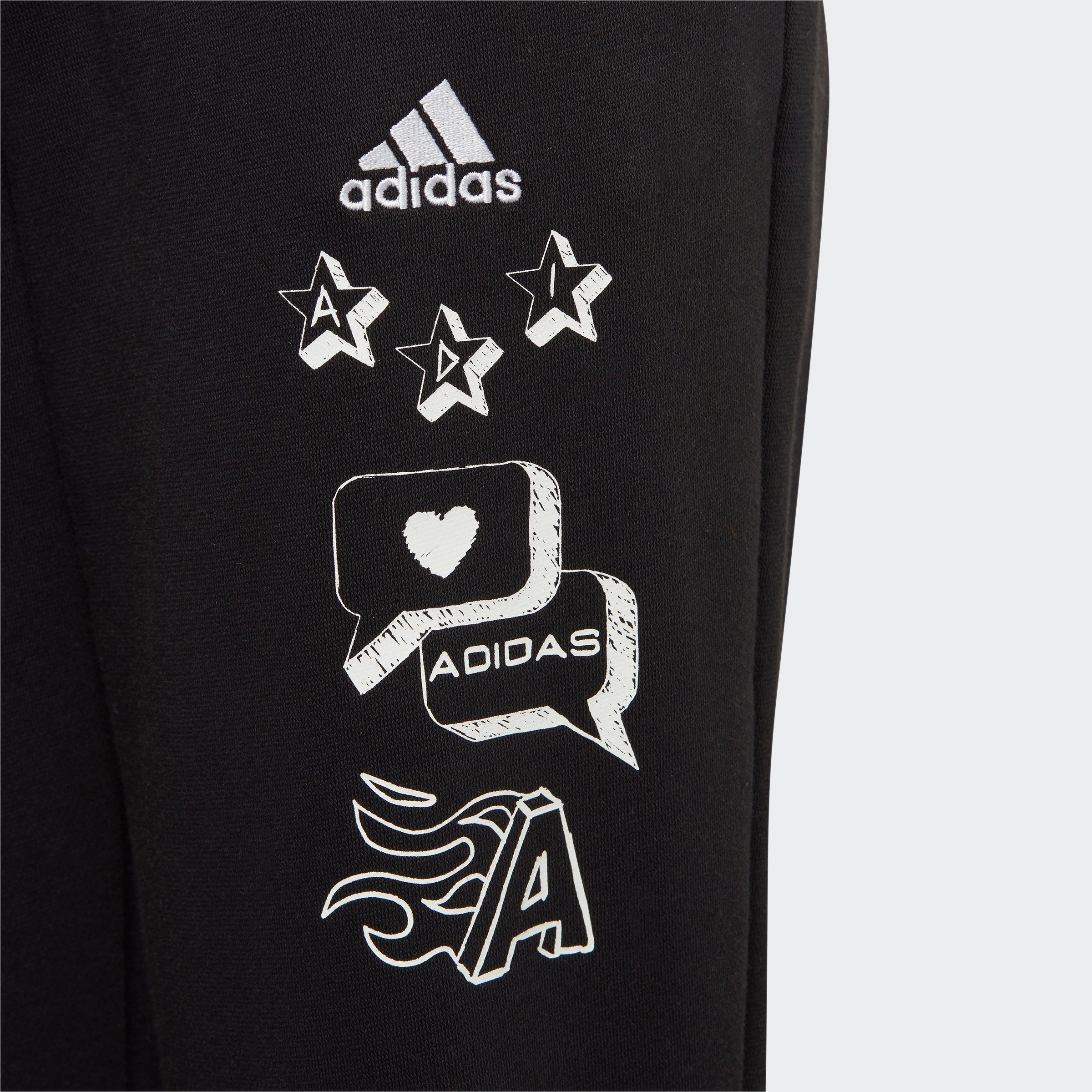 adidas Sportswear Sporthose BRAND LOVE KIDS White HOSE / (1-tlg) Black