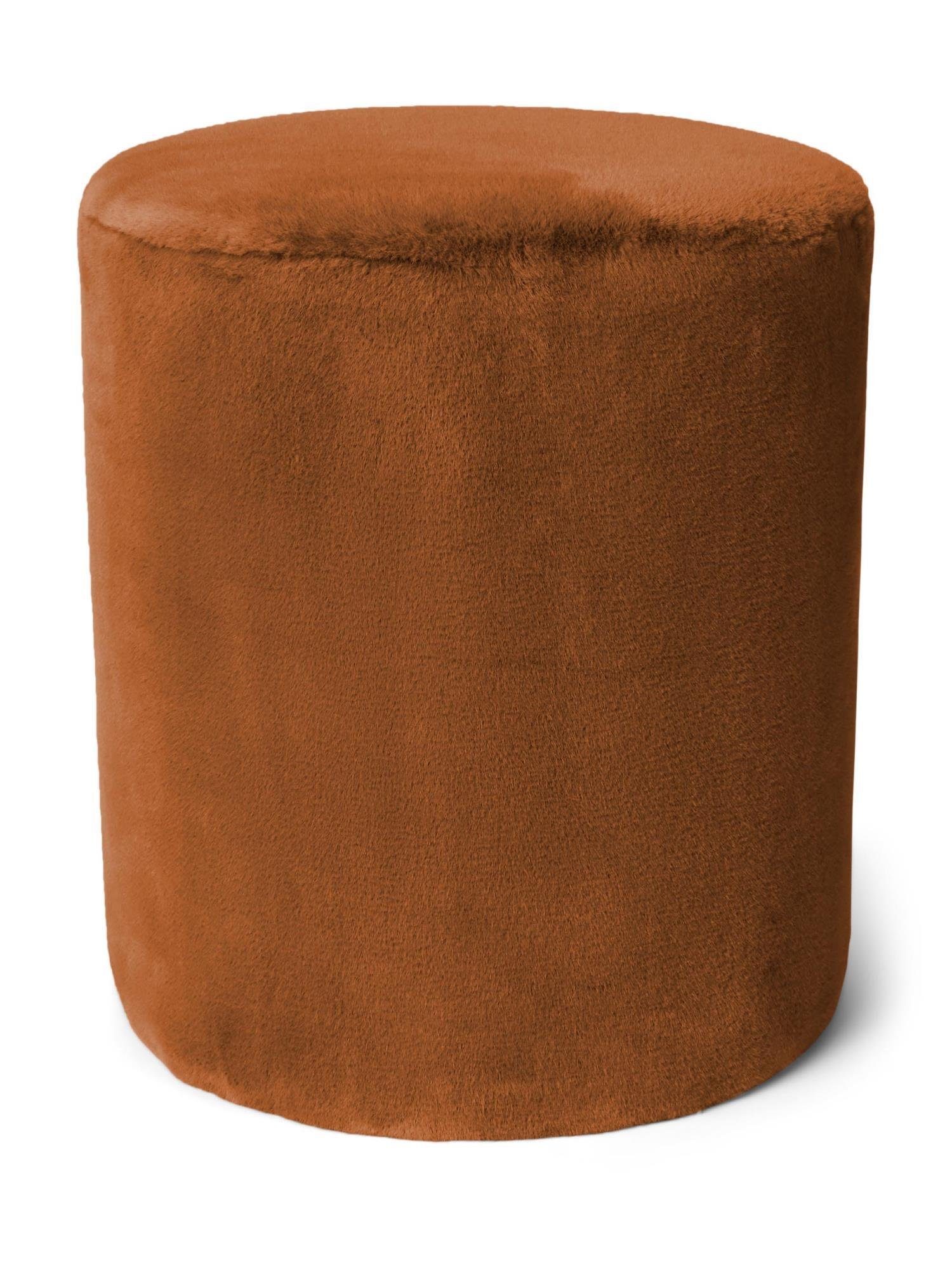 Essenza Sitzwürfel Furry (1 St), aus sehr weichem Material und einfarbig Leather Brown