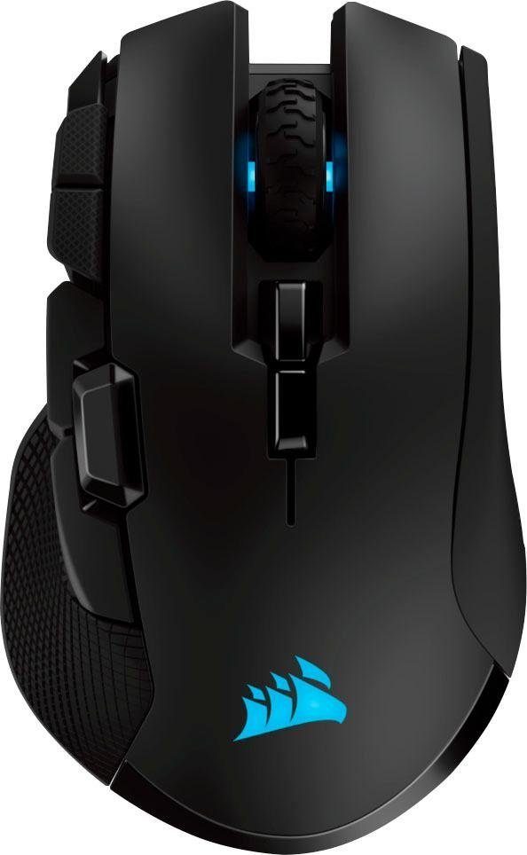 Corsair IRONCLAW RGB WIRELESS Rechargeable Gaming-Maus (Bluetooth, kabelgebunden, 1 dpi)