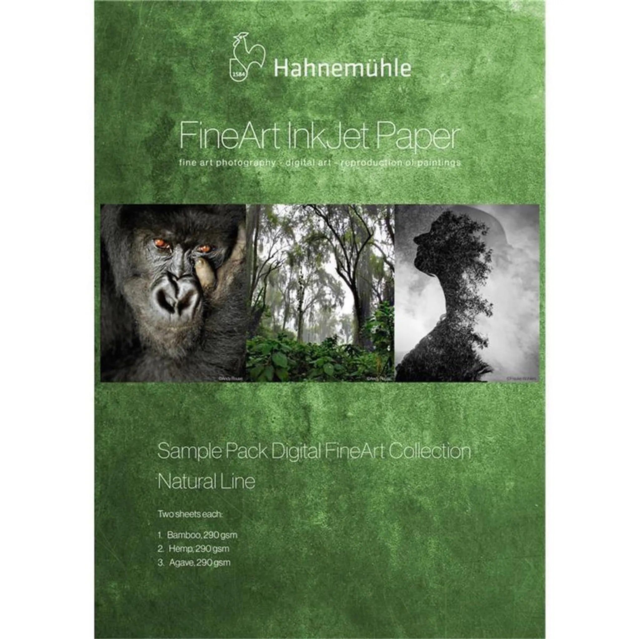 Hahnemühle Fotopapier Sample Pack A4 Digital FineArt Collection Natural Line, Set zum ausprobieren