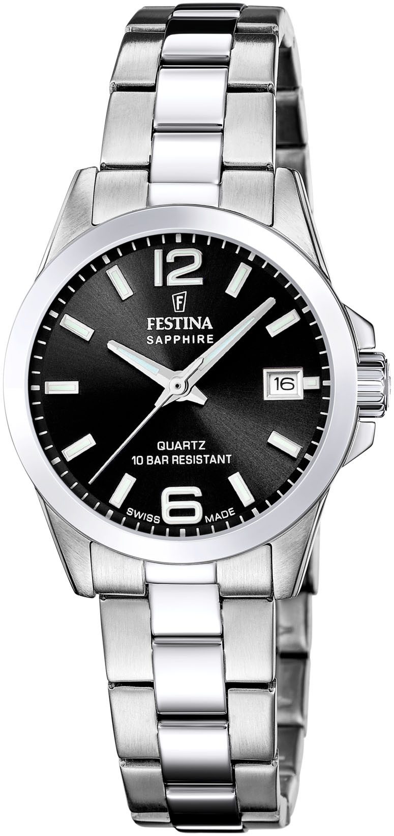 Festina Quarzuhr F20049/6, Armbanduhr, Damenuhr, Swiss Made, Edelstahlarmba günstig online kaufen