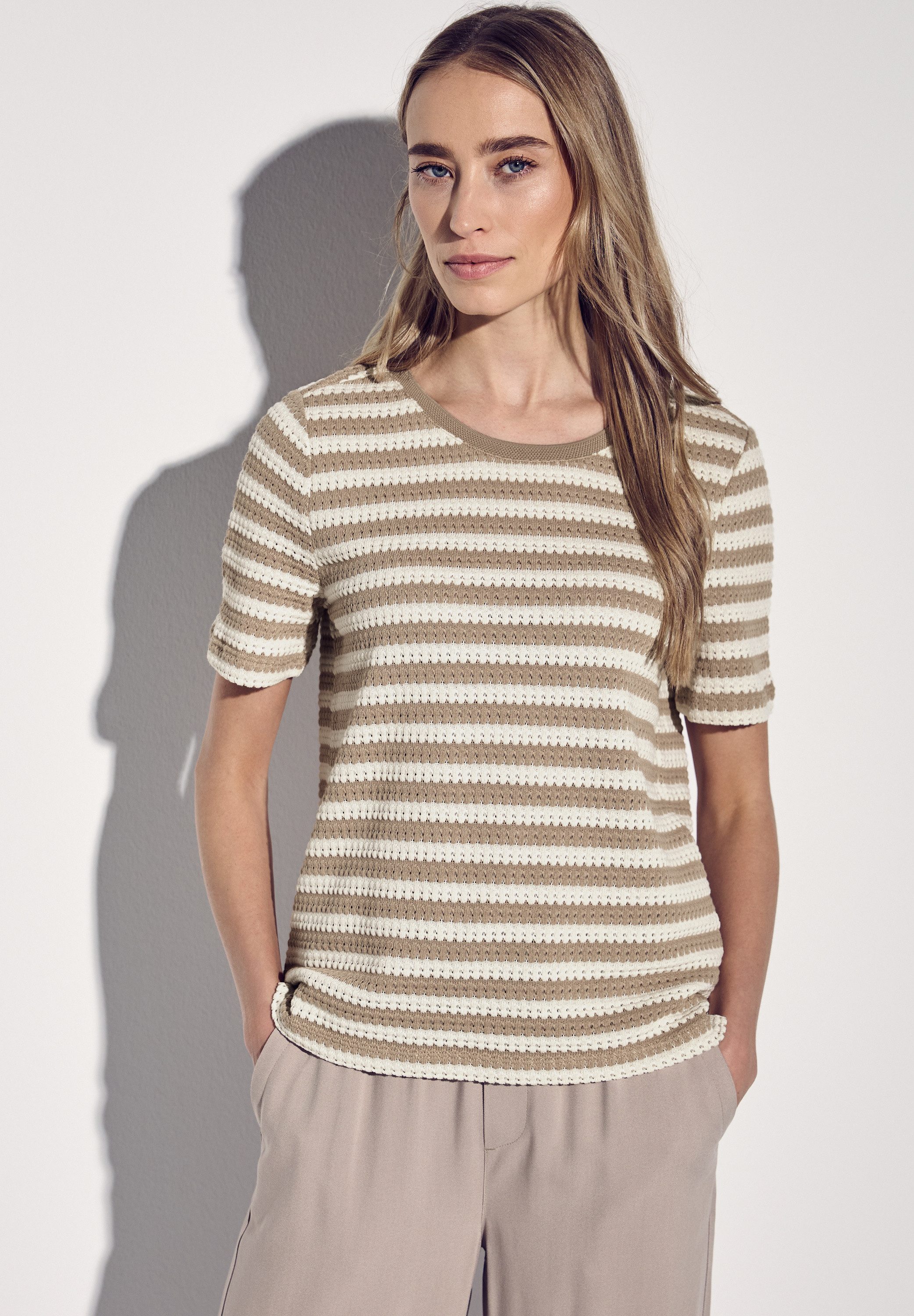 STREET ONE T-Shirt mit Rundhalsausschnitt