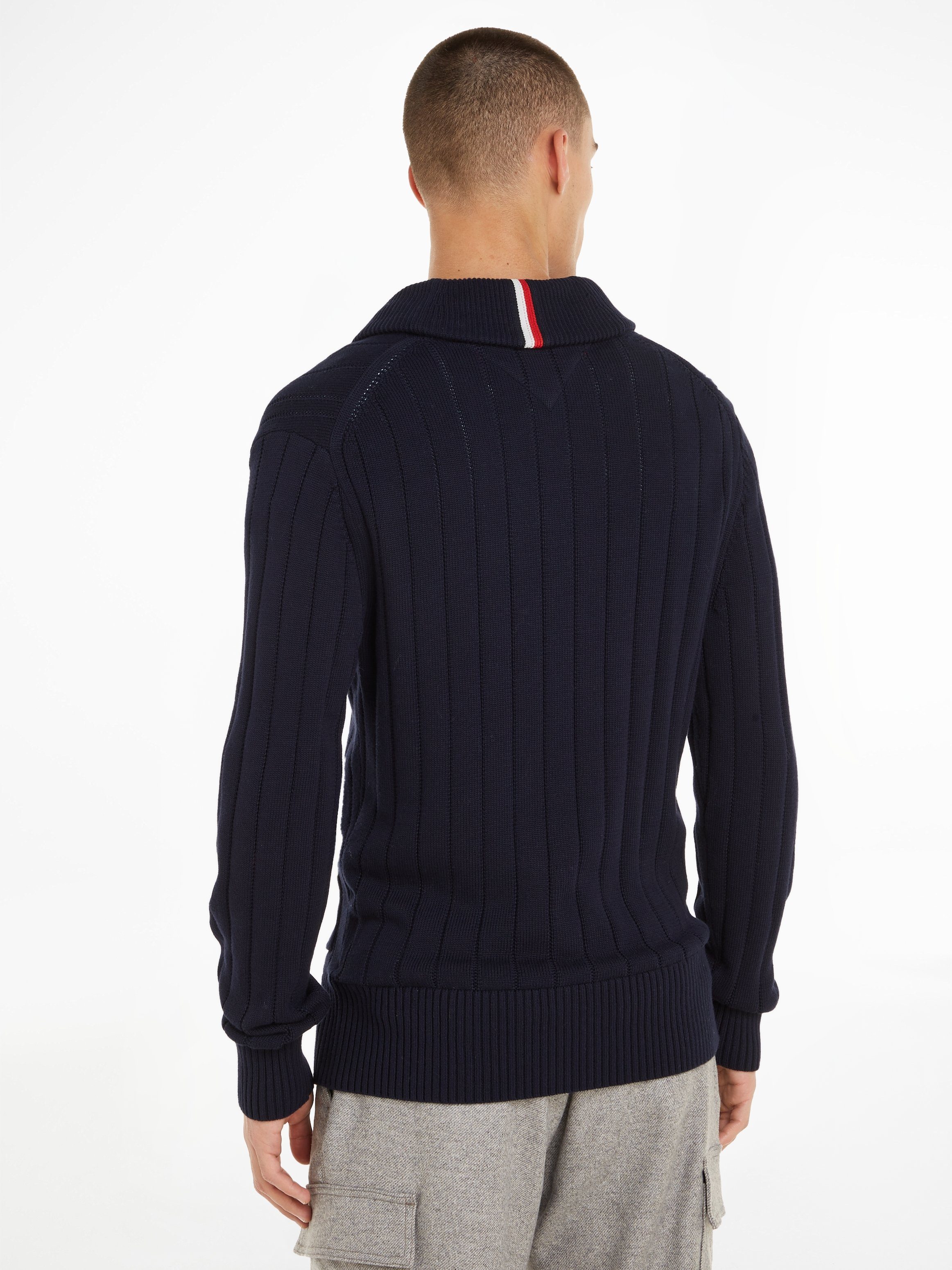 CABLE Strickjacke CLASSIC Hilfiger Tommy SHAWL